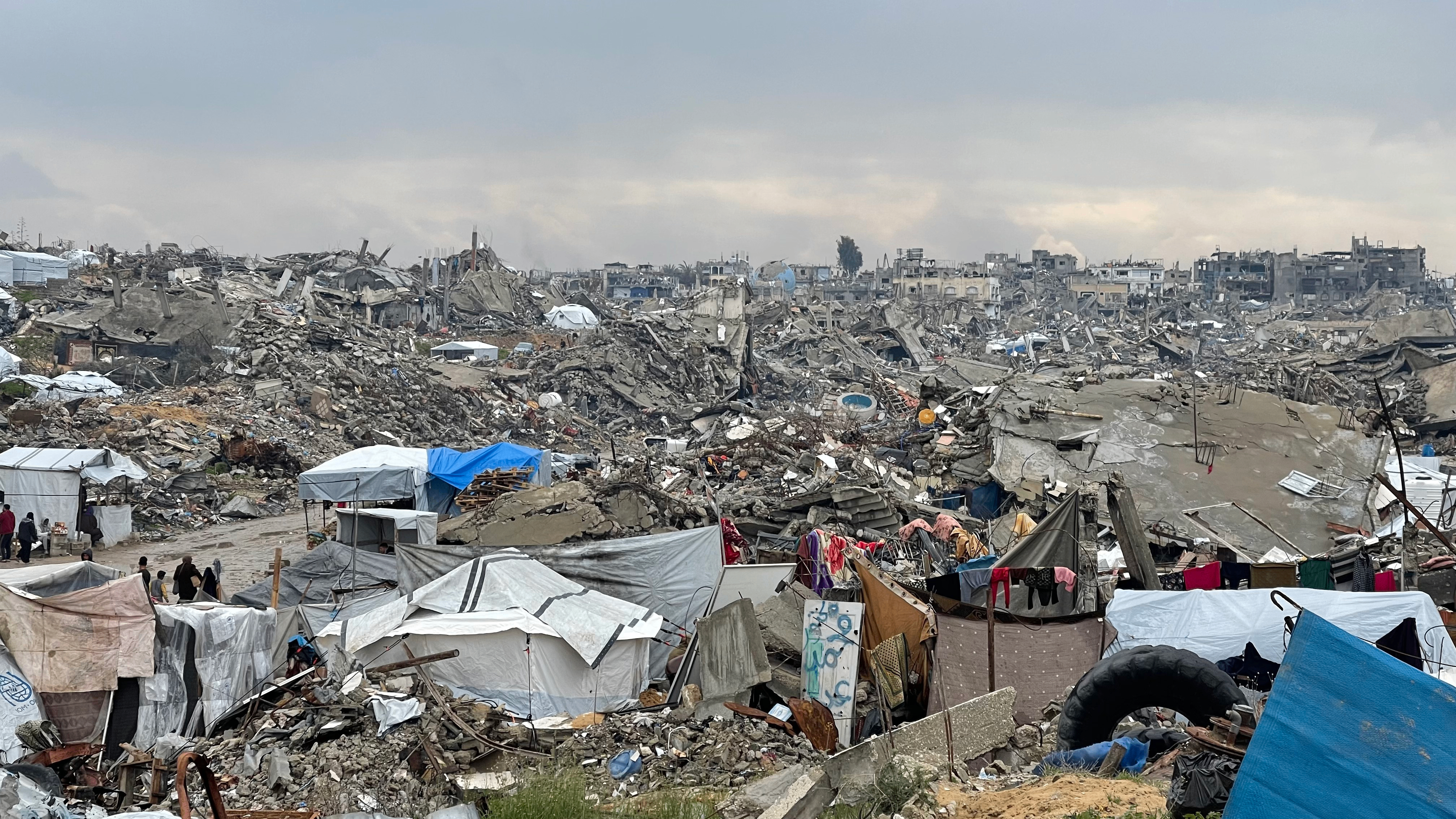 Image showing Gaza destroyed by Israeli bombardments